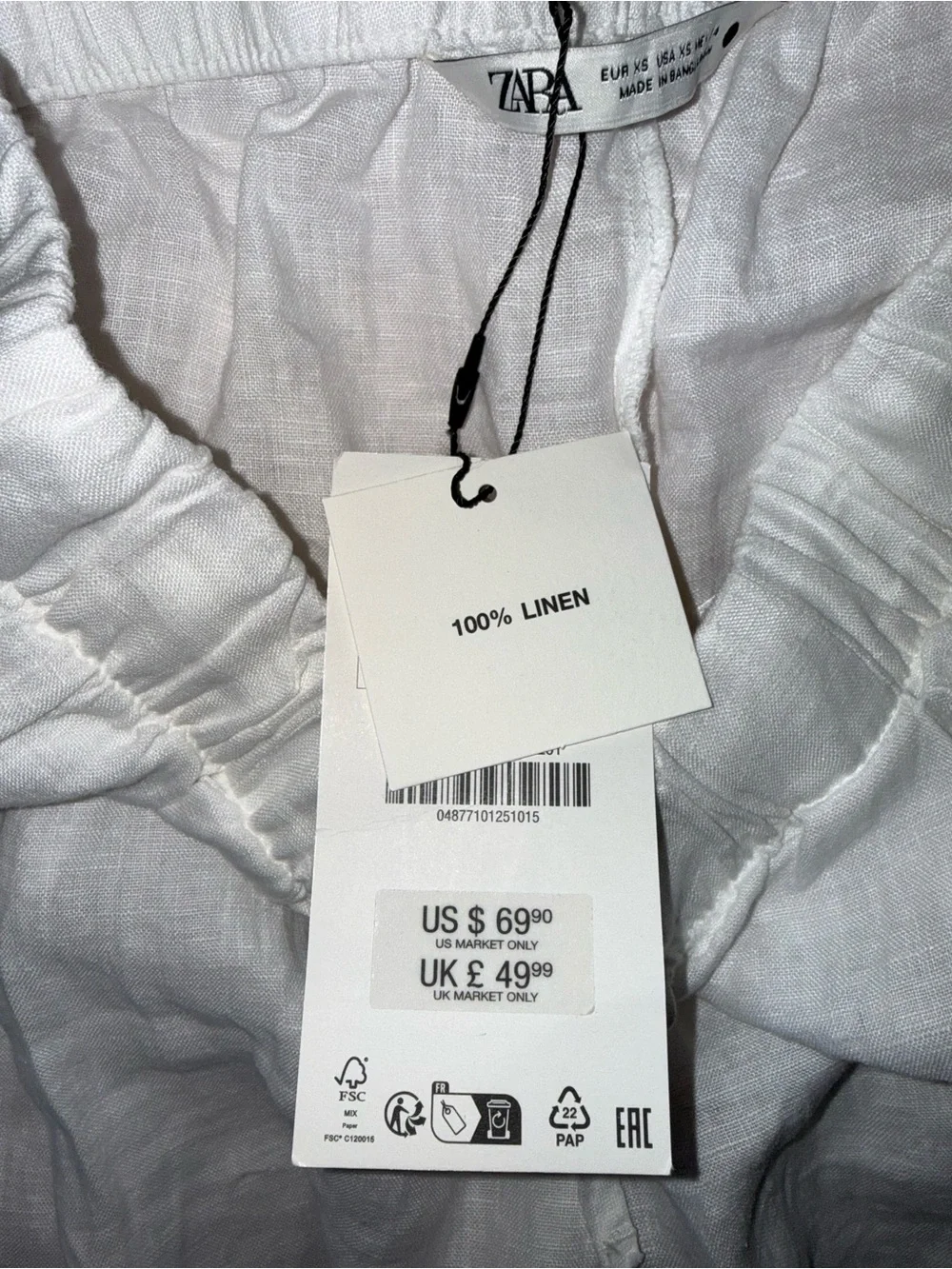 Zara 100% linen
